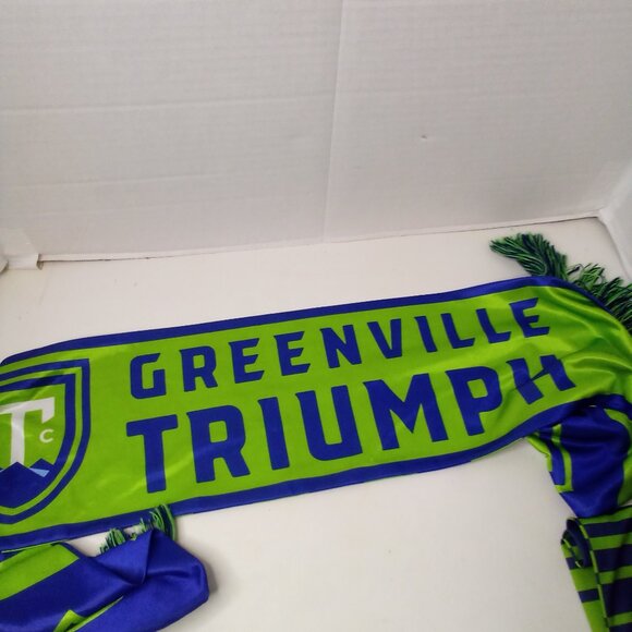 Greenville Triumph Scarf Lot of 2 FC Soccer Club Green Blue Greenville SC - Picture 4 of 8